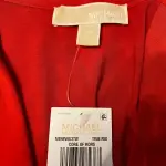 Michael Kors Faux Wrap High Low Maxi Dress with Tie Waist