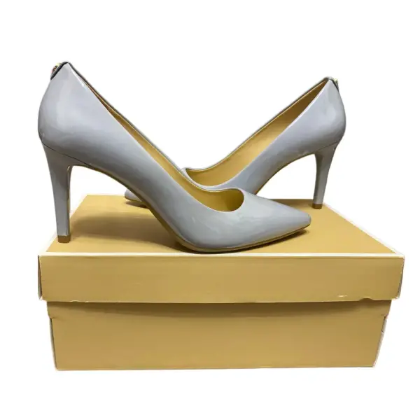 Michael Kors Dorothy Flex Patent Pumps Pale Blue Pointed Toe Womens