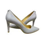 Michael Kors Dorothy Flex Patent Pumps Pale Blue Pointed Toe Womens