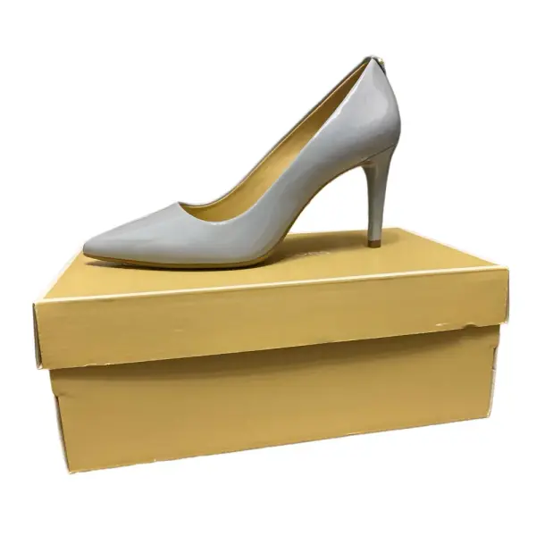 Michael Kors Dorothy Flex Patent Pumps Pale Blue Pointed Toe Womens