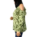 MICHAEL Michael Kors Cold-Shoulder Clover Print Top