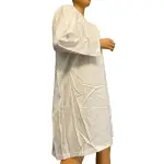 Miss Elaine Nightgown White Embroidered Long Sleeve Button Front Cotton Blend