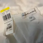 Miss Elaine Nightgown White Embroidered Long Sleeve Button Front Cotton Blend