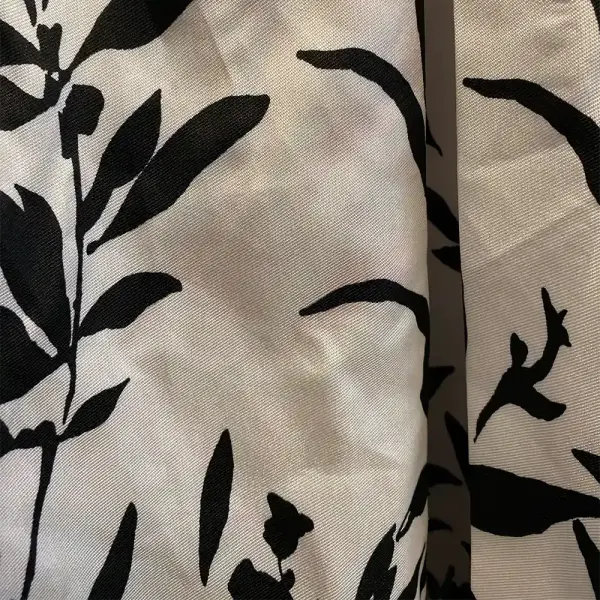 Morgan & Co Black and White Sleeveless Leaf Print Prom Gown Dress – Size 20W