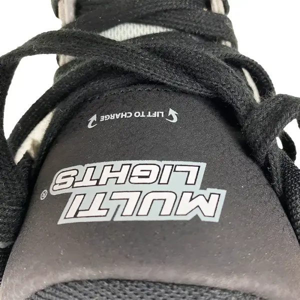 Multi Lights Kids’ Light-Up High Top Sneakers Gray Black Size 4