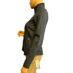 Lauren Ralph Lauren Black Stretch Cotton Full Zip Jacket