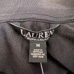 Lauren Ralph Lauren Black Stretch Cotton Full Zip Jacket