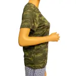 Sanctuary The Perfect Tee Camo Print Green Linen Short Sleeve