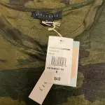 Sanctuary The Perfect Tee Camo Print Green Linen Short Sleeve