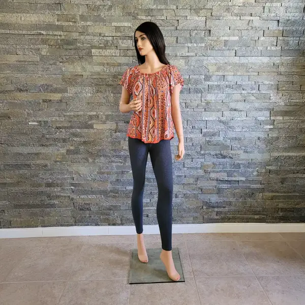 Self Esteem Boho Aztec Print Off the Shoulder Top