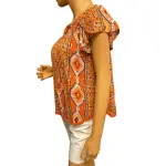 Self Esteem Boho Aztec Print Off the Shoulder Top