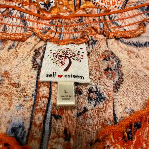 Self Esteem Boho Aztec Print Off the Shoulder Top