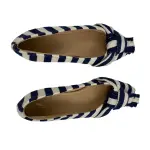 Shein Striped Knot-Front Pointed Toe Flats