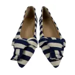 Shein Striped Knot-Front Pointed Toe Flats