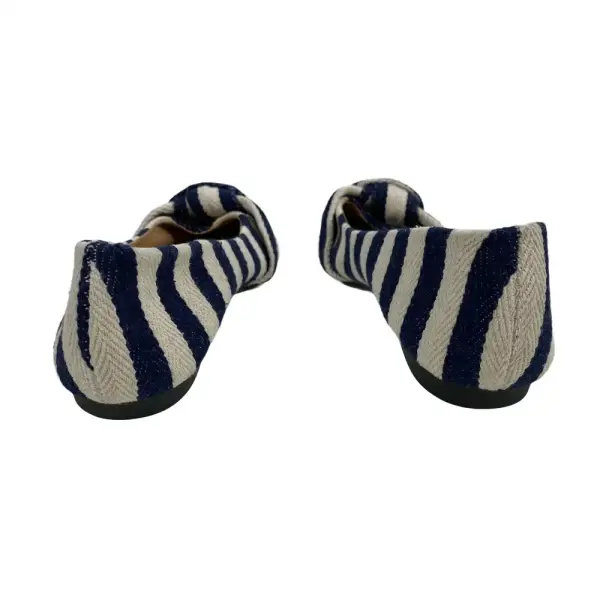 Shein Striped Knot-Front Pointed Toe Flats