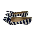 Shein Striped Knot-Front Pointed Toe Flats