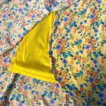 Sienna Sky Yellow Floral Cold Shoulder Midi Dress with Tie Waist