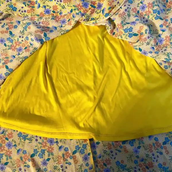 Sienna Sky Yellow Floral Cold Shoulder Midi Dress with Tie Waist