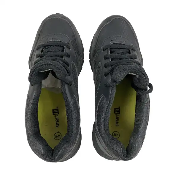 Smartfit Boys Black Lace-Up Sneakers Shoes Size 4W Youth