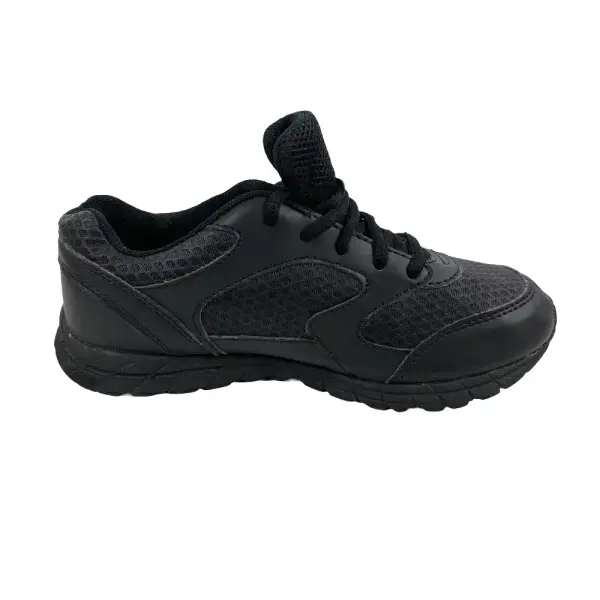 Smartfit Boys Black Lace-Up Sneakers Shoes Size 4W Youth