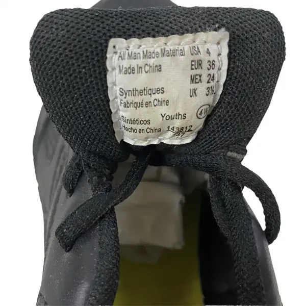 Smartfit Boys Black Lace-Up Sneakers Shoes Size 4W Youth