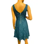 Speechless Emerald Green Lace Fit and Flare Dress