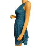 Speechless Emerald Green Lace Fit and Flare Dress