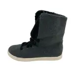 Airwalk Girls Lightweight Gray Faux Fur High-Top Sneakers Size 3
