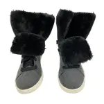 Airwalk Girls Lightweight Gray Faux Fur High-Top Sneakers Size 3