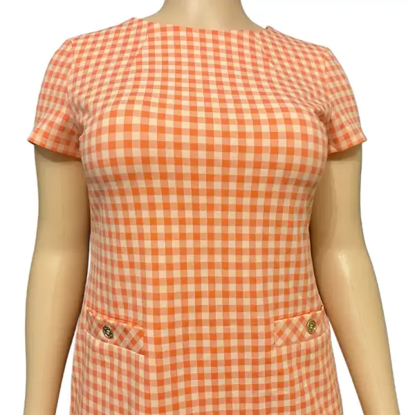 Tommy Hilfiger Gingham Short Sleeve Shift Dress