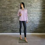 Tommy Hilfiger Cotton Button Down Shirt Striped Roll Tab Sleeves