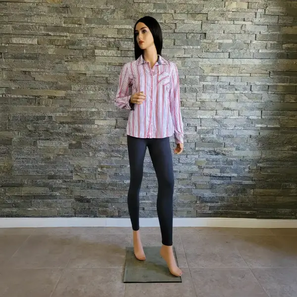 Tommy Hilfiger Cotton Button Down Shirt Striped Roll Tab Sleeves