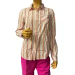 Tommy Hilfiger Cotton Button Down Shirt Striped Roll Tab Sleeves