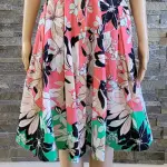 Tommy Hilfiger Belted Floral Fit and Flare Button Front Dress Size 4
