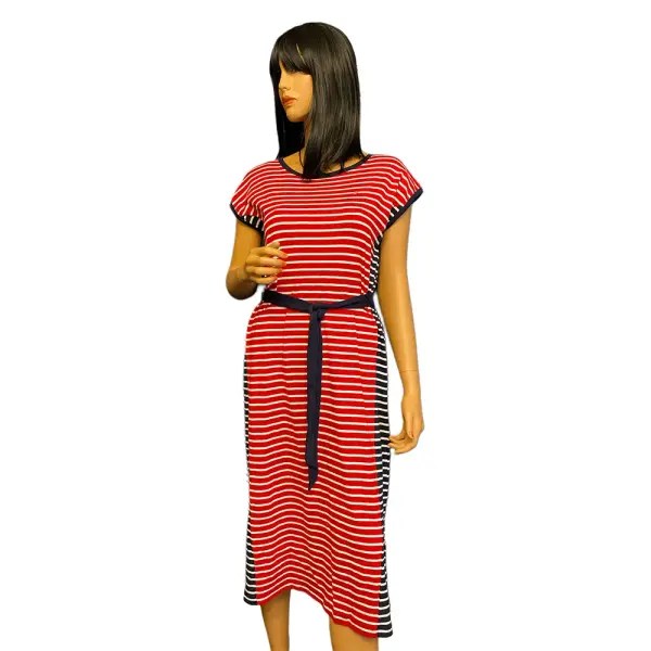Tommy Hilfiger Striped Sneaker Dress with Removable Belt