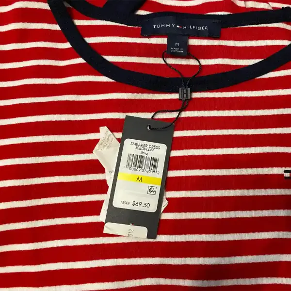 Tommy Hilfiger Striped Sneaker Dress with Removable Belt