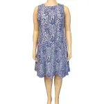 Tommy Hilfiger Floral Lace Fit and Flare Dress with Scalloped Hem