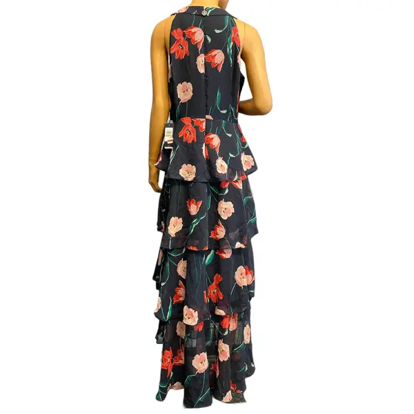 Tommy Hilfiger Printed Chiffon Tier Maxi Dress