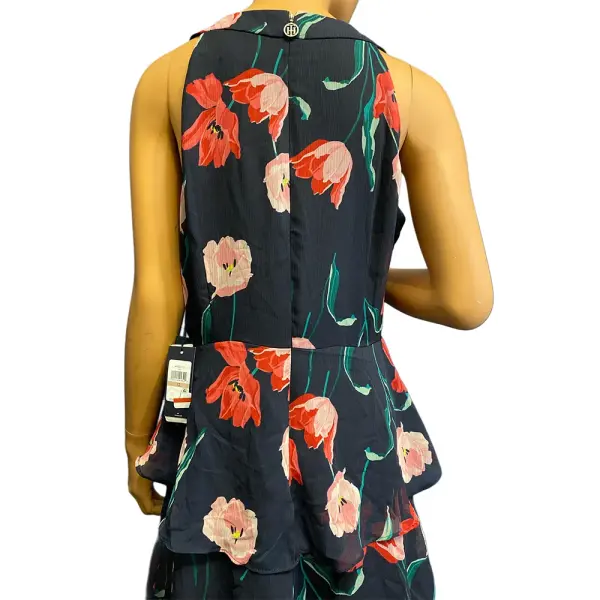 Tommy Hilfiger Printed Chiffon Tier Maxi Dress