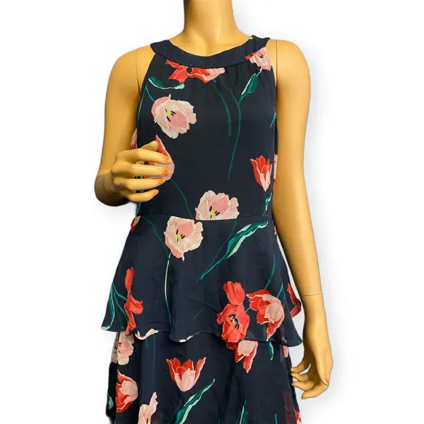 Tommy Hilfiger Printed Chiffon Tier Maxi Dress