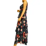 Tommy Hilfiger Printed Chiffon Tier Maxi Dress