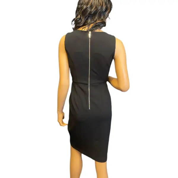 Tommy Hilfiger Scalloped Neck Sheath Dress with Rhinestone Belt