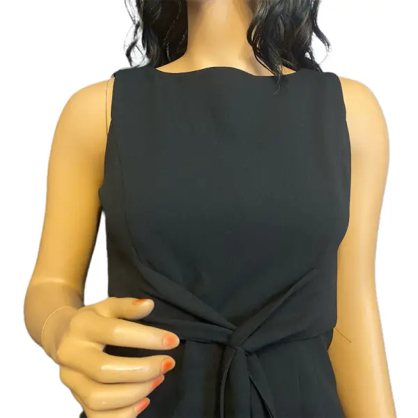 Tommy Hilfiger Scalloped Neck Sheath Dress with Rhinestone Belt