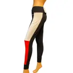 Tommy Hilfiger Sport Colorblock Leggings Navy White Red Foldover Waist Size M