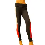 Tommy Hilfiger Sport Colorblock Leggings Navy White Red Foldover Waist Size M