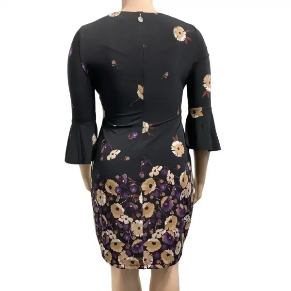 Product Name: Tommy Hilfiger Bell-Sleeve Floral Border Print Dress