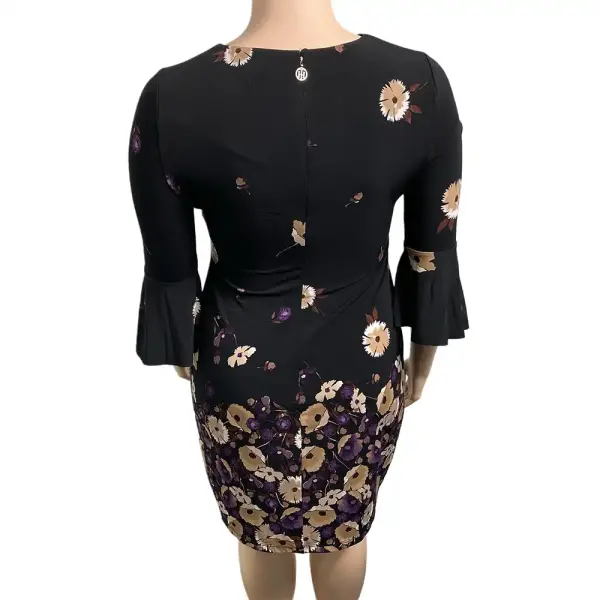 Product Name: Tommy Hilfiger Bell-Sleeve Floral Border Print Dress