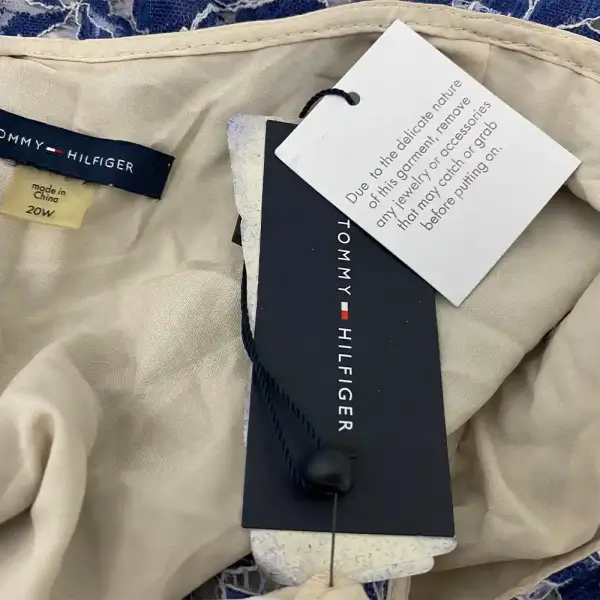 Tommy Hilfiger Blue Lace Flare Dress