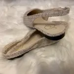 Champagne Tweed Pointed Toe Slingback Flats