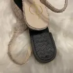 Champagne Tweed Pointed Toe Slingback Flats